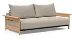 INNOVATION LIVING Schlafsofa Malloy Wood Stoff Gravel