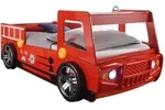 BEGABINO Feuerwehrauto-Bett Spark 90 x 200 cm Lack Rot