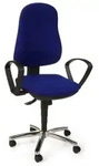 TopStar Drehstuhl Synchro Steel Stoff Blau