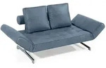 INNOVATION LIVING Schlafsofa Ghia Chrom Stoff Light Blue