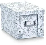 Aufbewahrungsbox CD - Vintage 28 x 16,5 cm Papier Grau, Wei&szlig; Grau /