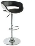 2er-Set Actona Barhocker Grace Lederoptik Schwarz, Wei&szlig; Schwarz /