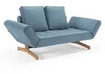 INNOVATION LIVING Schlafsofa Ghia Eiche Stoff Light Blue