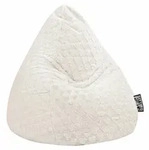Sitting Point Sitzsack Beanbag fluffy hearts Stoff Wei&szlig; L (Large)