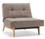 INNOVATION LIVING Sessel Splitback Eik Eiche Stoff Grau Grey