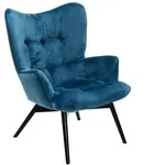 KARE DESIGN Sessel Vicky Stoff Blau, Gr&uuml;n Petrol