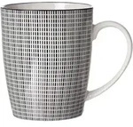 6er-Set Ritzenhoff & Breker Kaffeebecher Takeo Stripes 350 ml Porzellan Schwarz