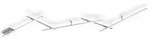 Trio LED-Deckenleuchte Indira Metall Silber Nickel matt 245 cm