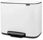 brabantia Treteimer Bo 11+23l White Edelstahl Wei&szlig;