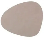 LINDDNA Tischset Nupo L Curve Leder Grau Hellgrau (Large)