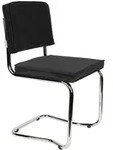 2er-Set Zuiver Freischwinger Ridge Rib Stoff Schwarz
