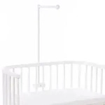 babybay Mobilehalterung Holz Wei&szlig;