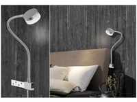 Fischer & Honsel LED-Bettbeleuchtung Silber Lug