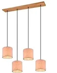 Trio Pendelleuchte Elmau Stoff Wei&szlig;