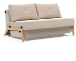 INNOVATION LIVING Schlafsofa Cubed Eiche Stoff Sand Grey 140 cm