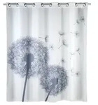 WENKO Duschvorhang Astera 180 x 200 cm Polyester Wei&szlig;