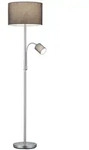 Trio Stehlampe Hotel Stoff Silber / Grau