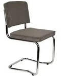 2er-Set Zuiver Freischwinger Ridge Rib Stoff Grau