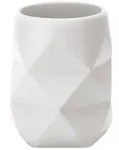 Kleine Wolke Zahnputzbecher Crackle Polyresin Wei&szlig;