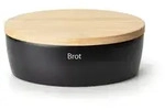 Continenta Brottopf 36 x 23 13,5 cm Keramik Schwarz