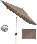 Doppler Marktschirm Braun Alu Wood 200 x 300 cm