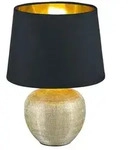 Reality Leuchten Tischleuchte Luxor Keramik Gold 26 cm