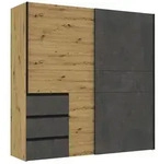 FORTE Schwebet&uuml;renschrank Winn2 200 x cm Holzoptik Eiche Artisan