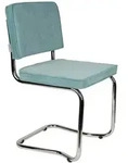2er-Set Zuiver Freischwinger Ridge Rib Stoff Blau