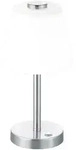 Trio LED-Tischleuchte Emerald Alu, Eisen, Stahl & Metall Silber Nickel matt