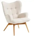 KARE DESIGN Sessel Vicky 82685 Stoff Beige Ecru