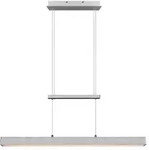 Reality Leuchten LED-Pendelleuchte Paros Alu, Eisen, Stahl & Metall Grau Alu