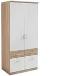 rauch BLUE Kleiderschrank Bremen-Extra 91 x 199 cm Dekor Wei&szlig;