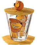 Leonardo Wasserglas Bambini - L&ouml;we 3tlg. Glas Transparent Klar