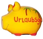 Spardose Urlaubsgeld 12,5 x 9 cm Keramik Gelb