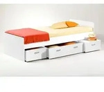 BEGABINO Funktionsbett Boro 90 x 200 cm Dekor Wei&szlig;