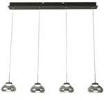 FABAS LED-Pendelleuchte Arabella Alu, Eisen, Stahl & Metall Grau Rauch