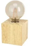 EGLO Tischleuchte Prestwick 2 Holz Braun