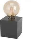 EGLO Tischleuchte Prestwick 2 Holz Schwarz