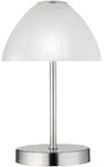 Reality Leuchten LED-Tischleuchte Queen Metall Silber Nickel matt