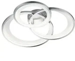 Trio LED-Deckenleuchte Granada Alu, Eisen, Stahl & Metall Silber Chrom