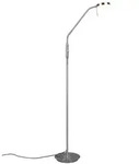 Trio LED-Stehlampe Monza Alu, Eisen, Stahl & Metall Silber Nickel matt