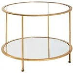 Haku Beistelltisch Faro Glas Gold