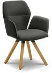 Stuhl Merlot Stoff Grau Graphit