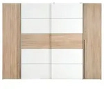 FORTE Schwebe-/Dreht&uuml;renschrank Narago 270 x 210 cm Dekor Braun, Wei&szlig; Eiche /