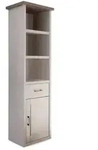 BEGABINO Standregal Luca 60 x 201 cm Dekor Wei&szlig;