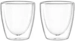 Leonardo Kaffeebecher Duo 2tlg. Glas Transparent Klar S (Small)