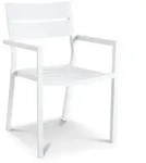 Brafab Gartenstuhl stapelbar Delia Aluminium Wei&szlig;