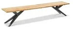Musterring Gartenbank Rotterdam 220 x 40 cm Holz Braun Teak