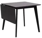 Actona Esstisch mit Klappen Roxby 80/120 x 80 cm Holz Schwarz