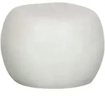 DAHEIM Couchtisch Pebble Naturfaser Wei&szlig;